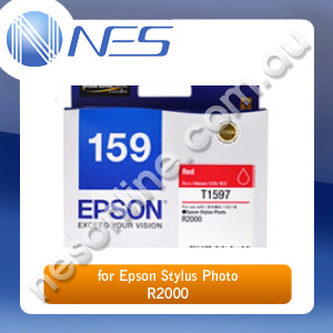 Epson Genuine 159 UltraChrome Hi-Gloss2 RED Ink Cartridge for Epson Stylus Photo R2000 [C13T159790]