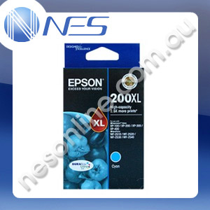 Epson Genuine #200XL CYAN High Yield Ink Cartridge for XP100 XP200 XP300 XP400 WF2530 [T201292]