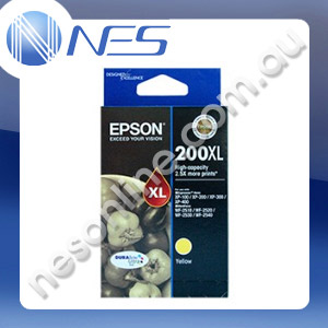 Epson Genuine #200XL YELLOW High Yield Ink Cartridge for XP100 XP200 XP300 XP400 WF2530 [T201492]