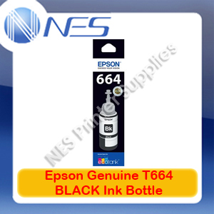 Epson Genuine T664 BLACK Ecotank Ink Bottle for ET-2500/ET-2550/ET-4500 T664192