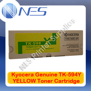 Kyocera Genuine TK594-Y YELLOW Toner for FSC2026MFP/FSC2126MFP/FSC2526MFP/P6026CDN (5K)