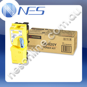 Kyocera Genuine TK820Y YELLOW Toner Cartridge for Kyocera FSC8100DN [TK820Y]