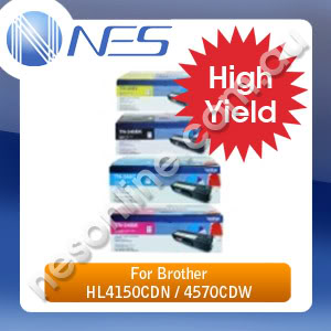 Brother Genuine TN-348 High Yield Value Pack C/M/Y/BK Toner Set for DCP-9055CDN/HL-4570CDW/HL-4150CDN/MFC-9460CDN/MFC-9970CDW TN348BK [6K]