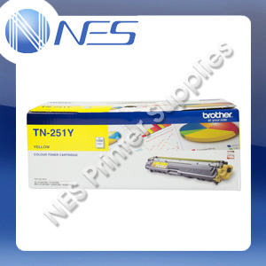 Brother Genuine TN251Y YELLOW Toner Cartridge for HL-3150CDN, HL-3170CDW, MFC-9140CDN, MFC-9330CDW, MFC-9340CDW (2.5K Yield) [TN251Y]
