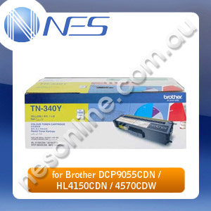 Brother Genuine TN340Y YELLOW Toner Cartridge for DCP9055CDN/HL4150CDN/HL4570CDW/MFC9460CDN/MFC9970CDW (1.5K Yield)