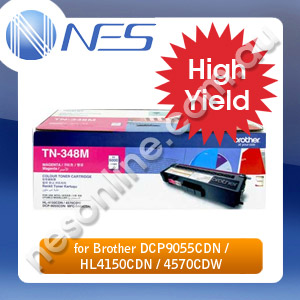 Brother Genuine TN348M MAGENTA High Yield Toner Cartridge for DCP9055CDN/HL4150CDN/HL4570CDW/MFC9460CDN/MFC9970CDW (6K Yield)