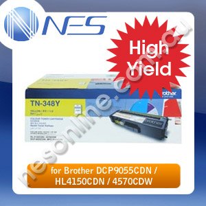 Brother Genuine TN348Y YELLOW High Yield Toner Cartridge for DCP9055CDN/HL4150CDN/HL4570CDW/MFC9460CDN/MFC9970CDW (6K Yield)