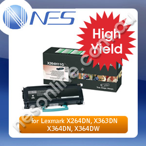 Lexmark Genuine X264H11G BLACK High Yield Toner Cartridge for X264DN/X363DN/X364DN/X364DW 9,000 Pages Yield