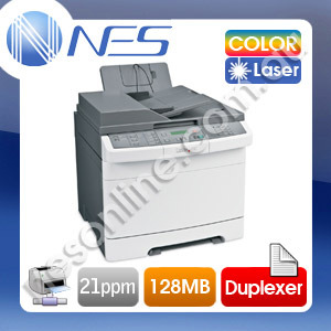 Lexmark X543DN 3-in-1 Color Laser Network Printer + Auto Duplexer /w Set of 4x Starter Toner Inc.