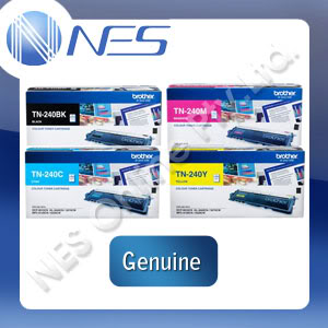 Brother Genuine TN240 Value Pack (Set of 4x) Toner Cartridge for HL-3070CW/HL-3075CW/HL-3040CN/HL-3045CN/DCP-9010CN/MFC-9120CN/MFC-9320CW/MFC-9125CN (2,200 Pages Yield) TN240CL4PK ***FREE SHIPPING!***