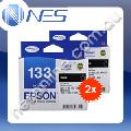 Epson Genuine 133 High Capacity BLACK TWIN Pack Ink Cartridge for Stylus N11/NX125/NX130/NX420/NX430, WorkForce 320/325/435/525 [C13T133194]